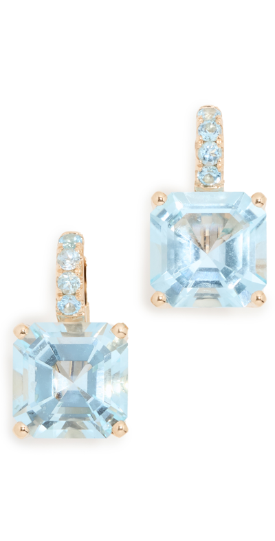 Jane Taylor 14k Colour Candy Drop Earrings In Blue Topaz