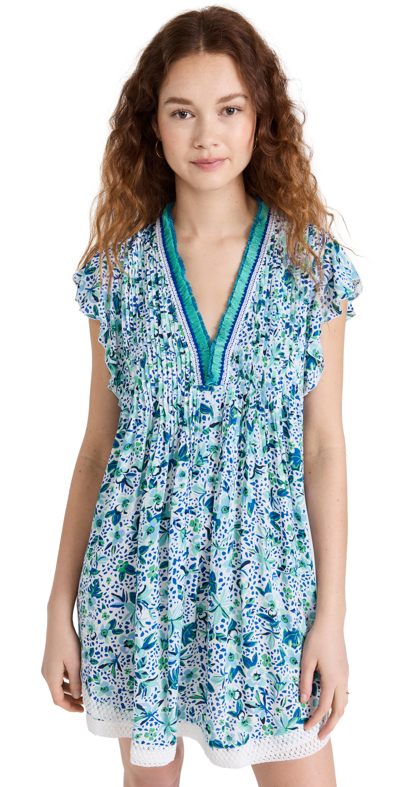 Poupette St Barth Sasha Ruffled Floral Mini Dress In Multi | ModeSens