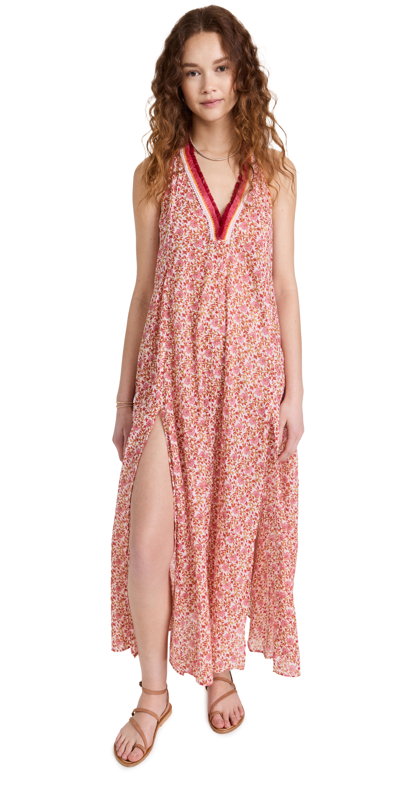 Poupette St Barth Nava Floral Cotton Maxi Dress In Multi