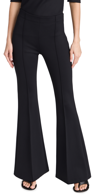 Rosetta Getty Pintuck Flare Scuba Pants In Black