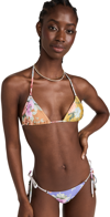 Zimmermann Pattie Spliced Mini Triangle Bikini In Spliced