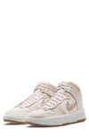 Nike Dunk High Up Sneaker In Sail/ Pink Oxford/ Light Pink