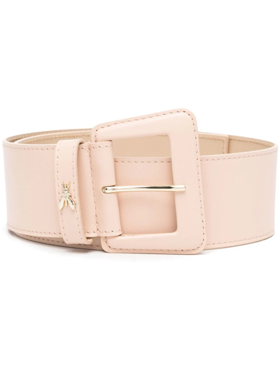 Patrizia Pepe High-waisted Leather Belt In Neutrals