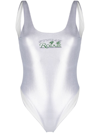 Rotate Birger Christensen Cismione One Piece Swimsuit In Grey