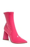 Steve Madden Ticker Pointed Toe Bootie In Pink Patent