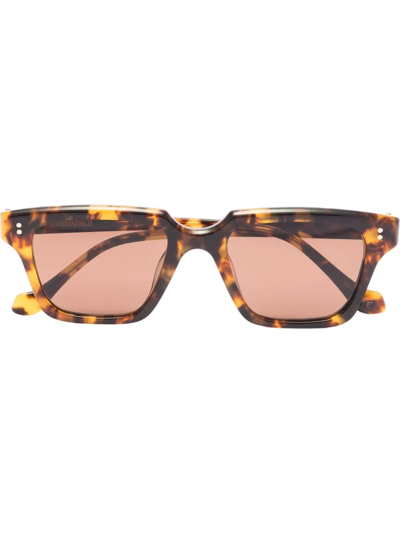 Nanushka Brown Cadao Oversized Tortoiseshell Sunglasses