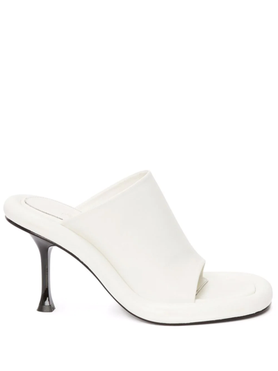 Jw Anderson Bumper-tube Leather Mules In White | ModeSens