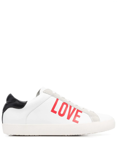 Love Moschino Logo-print Low-top Sneakers In White