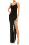 Mac Duggal Scoop Neck Body-con Gown In Black