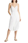 Rag & Bone Criseli Linen Button-front Midi Dress In White