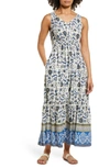 Beachlunchlounge Freesia Print Maxi Dress In Butterfly Wings