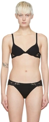 La Perla Souple Lace-trimmed Stretch Cotton-blend Jersey Contour Bra In 0002 Nero
