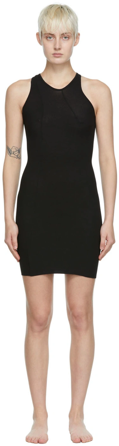 Skims Black Modal Minidress In Onyx