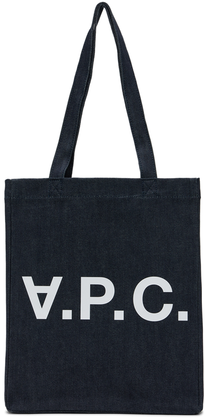 Apc A.p.c. Denim Shopping Bag In Blue