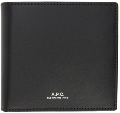 Apc Black New London Wallet In Lzz Noir