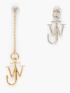 JW ANDERSON DROP CHAIN EARRINGS WITH JWA ANCHOR CHARM