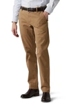 Rodd & Gunn Thomas Road Stretch Cotton Flat Front Chinos In Camel