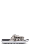 Nike Asuna 2 Slide Sandal In Iron Ore/ Flat Pewter/ White
