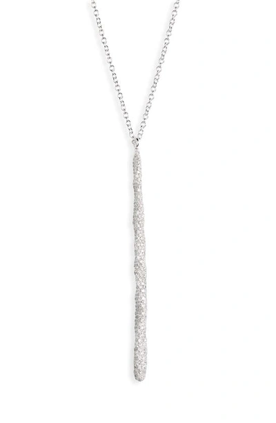 Ippolita Women's Stardust Long Squiggle Stick Silver & Diamond Pavé Necklace
