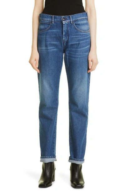 Max Mara Zena Faded Straight-leg Mid-rise Jeans In Blu