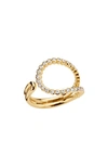 KIMAI WAVE LAB CREATED DIAMOND OPEN RING