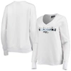 CUCE CUCE WHITE SEATTLE SEAHAWKS VICTORY V-NECK PULLOVER SWEATSHIRT