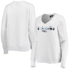 Cuce White Seattle Seahawks Victory V-neck Pullover Sweatshirt In White