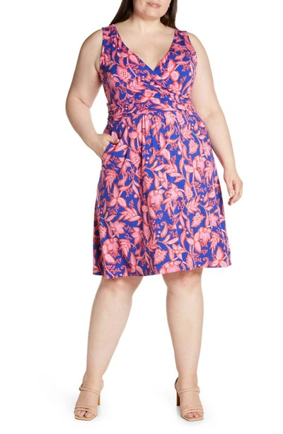 Boden Effie Jersey Dress In Strawberry Daiquiri Wild Flora | ModeSens