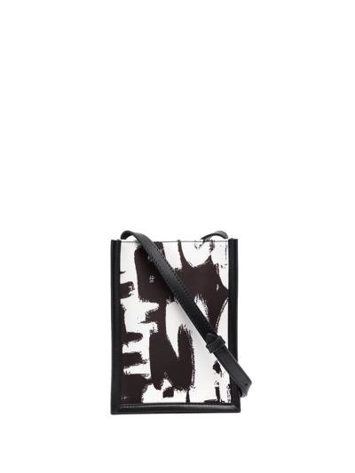 Alexander Mcqueen Men Black Fabric Mcqueen Graffiti Crossbody Bag