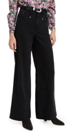 Isabel Marant Lemony High-rise Wide-leg Jeans In Black