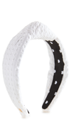 LELE SADOUGHI EYELET KNOTTED HEADBAND BIANCA 100