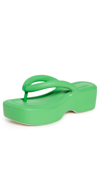 Melissa Free Platform Flip Flop Beige Green 10 In Beige Green