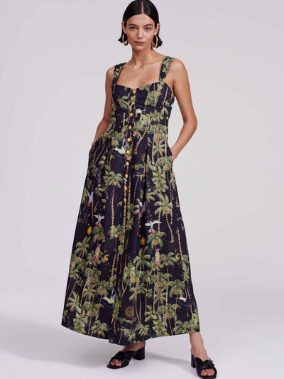 Hayley Menzies Beija-flor Cotton Maxi Sundress In 彩色