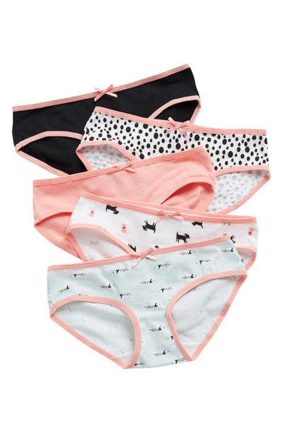 Nordstrom Rack Kids' Hipster Cut Panties In Dalmation Puppy Pack