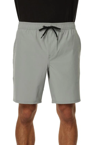 O'neill Reserve Elastic Waist Shorts In Light Gray