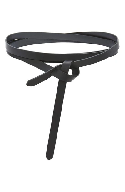 Isabel Marant Lonny Knot Detail Leather Belt In Black
