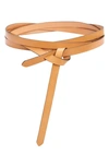Isabel Marant Knot-detail Leather Belt In Natural