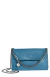 Stella Mccartney Mini Falabella Shaggy Dear Faux Leather Crossbody Bag In 3614 - Peacock