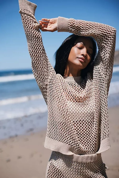 Beach Riot Hilary Sweater In Beige