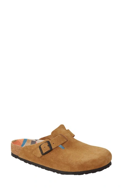 Birkenstock Boston Soft Clog In Cork Brown/ Native