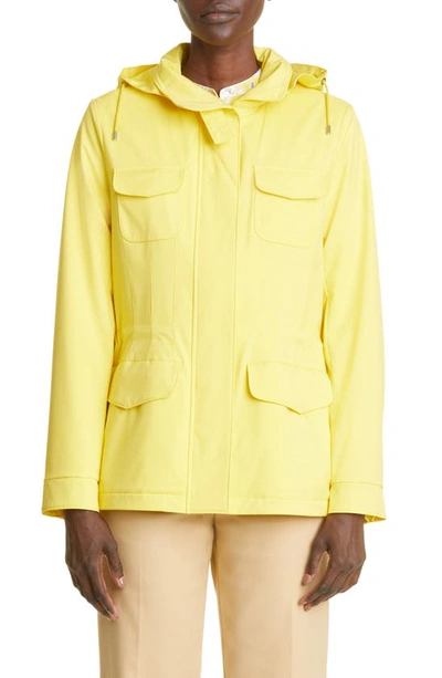 Loro Piana Traveller Hooded Wind-storm Jacket In Lemon Sorbet