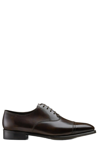 John Lobb Philip Ii Oxford Shoes In Brown