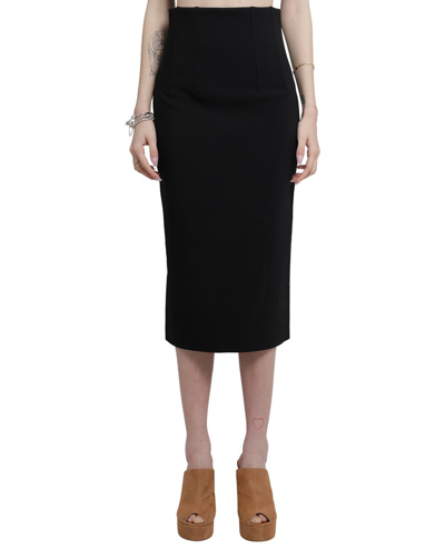 Michael Kors Woman Wool-blend Pencil Skirt Black In Nocolor