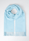 Loro Piana Cashmere Sciarpa Grande Fringe-trim Scarf In Niagara Blue