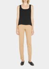 Akris Scoop-neck Silk Georgette Tank Top In Black