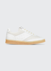 Mm6 Maison Margiela Court Mixed Leather Low-top Sneakers In White