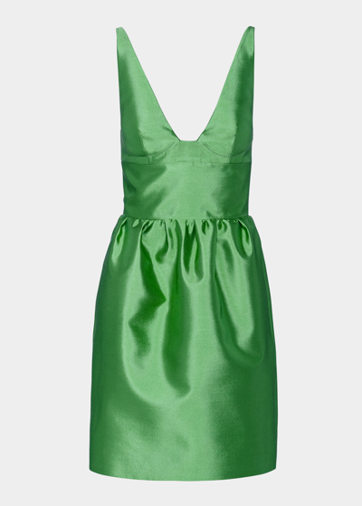 Prada Sleeveless Mini Dress In F0089 Verde | ModeSens