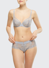 Simone Perele 'saga' Embroidered Boyshort Briefs In Rose Verone