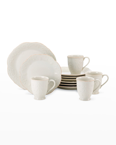 Lenox French Perle 12 Piece Dinnerware Set In White
