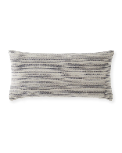 Tl At Home Lindsay Charcoal Feather/down Pillow, 12" X 25"